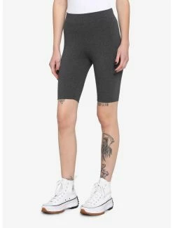 HUNIVERS Charcoal Grey 9 Inch Inseam Bike Shorts