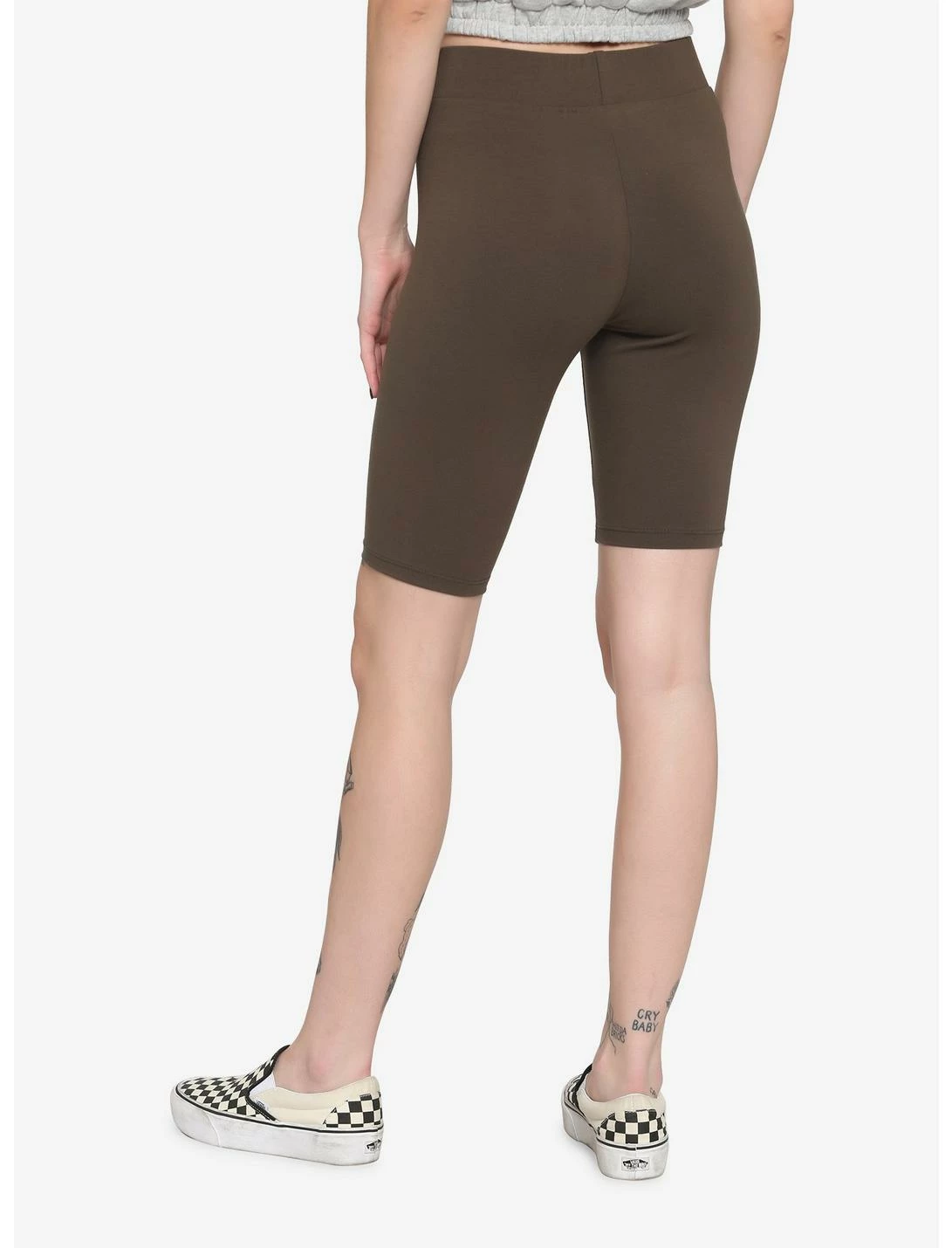 HUNIVERS Olive 9 Inch Inseam Bike Shorts - Image 2