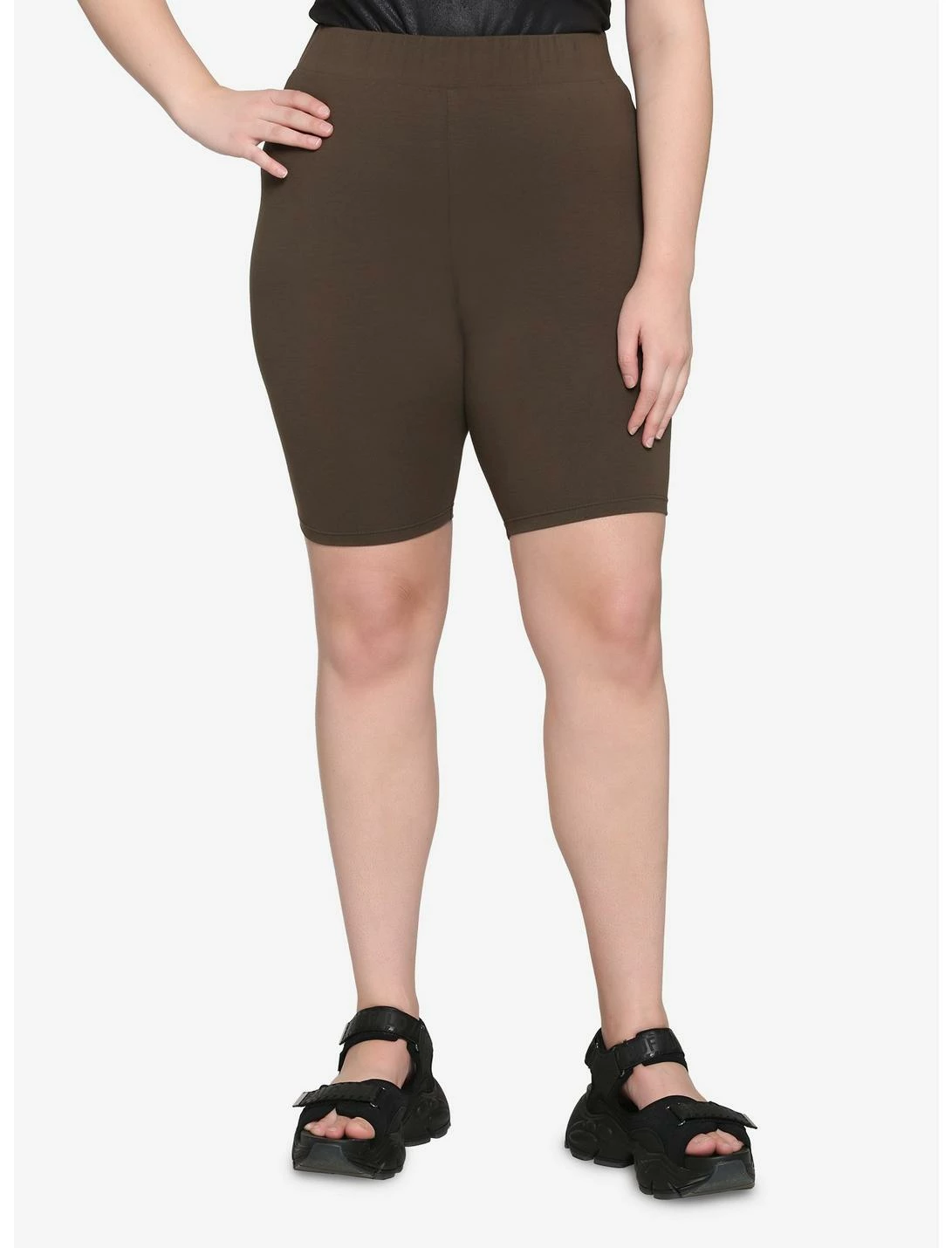 HUNIVERS Olive 10 Inch Inseam Bike Shorts Plus Size