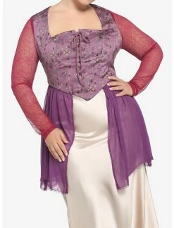 HUNIVERS Her Universe Disney Hocus Pocus Sarah Peplum Long-Sleeve Top Plus Size