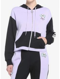 HUNIVERS Kuromi Fortune Teller Color-Block Skimmer Hoodie
