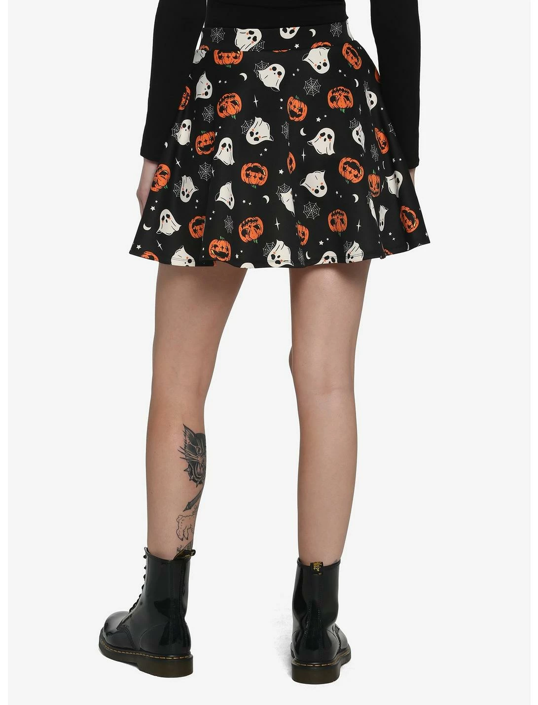 HUNIVERS Pumpkin Ghost & Web Zipper Skirt - Image 2