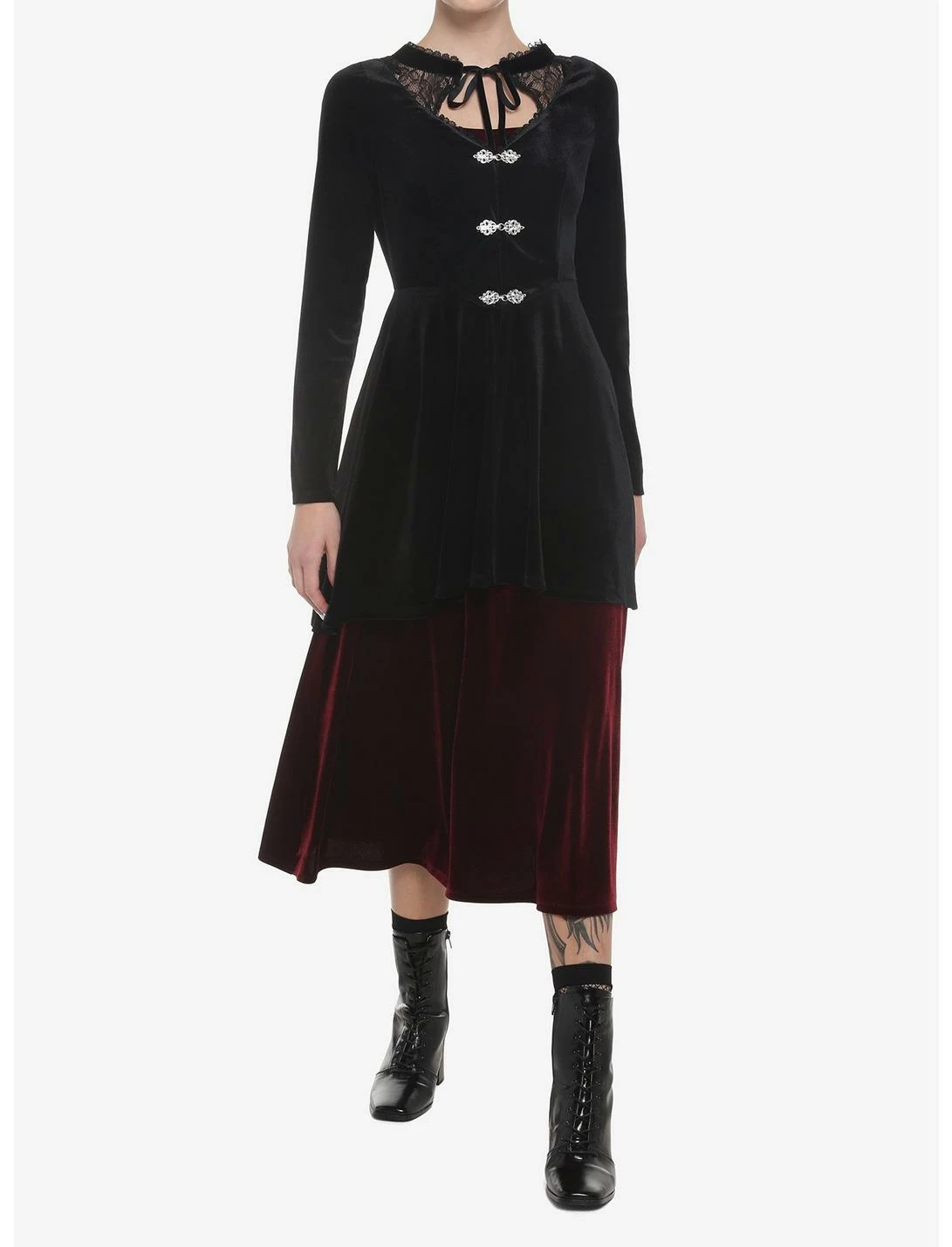 HUNIVERS Black Velvet Hi-Low Jacket - Image 2