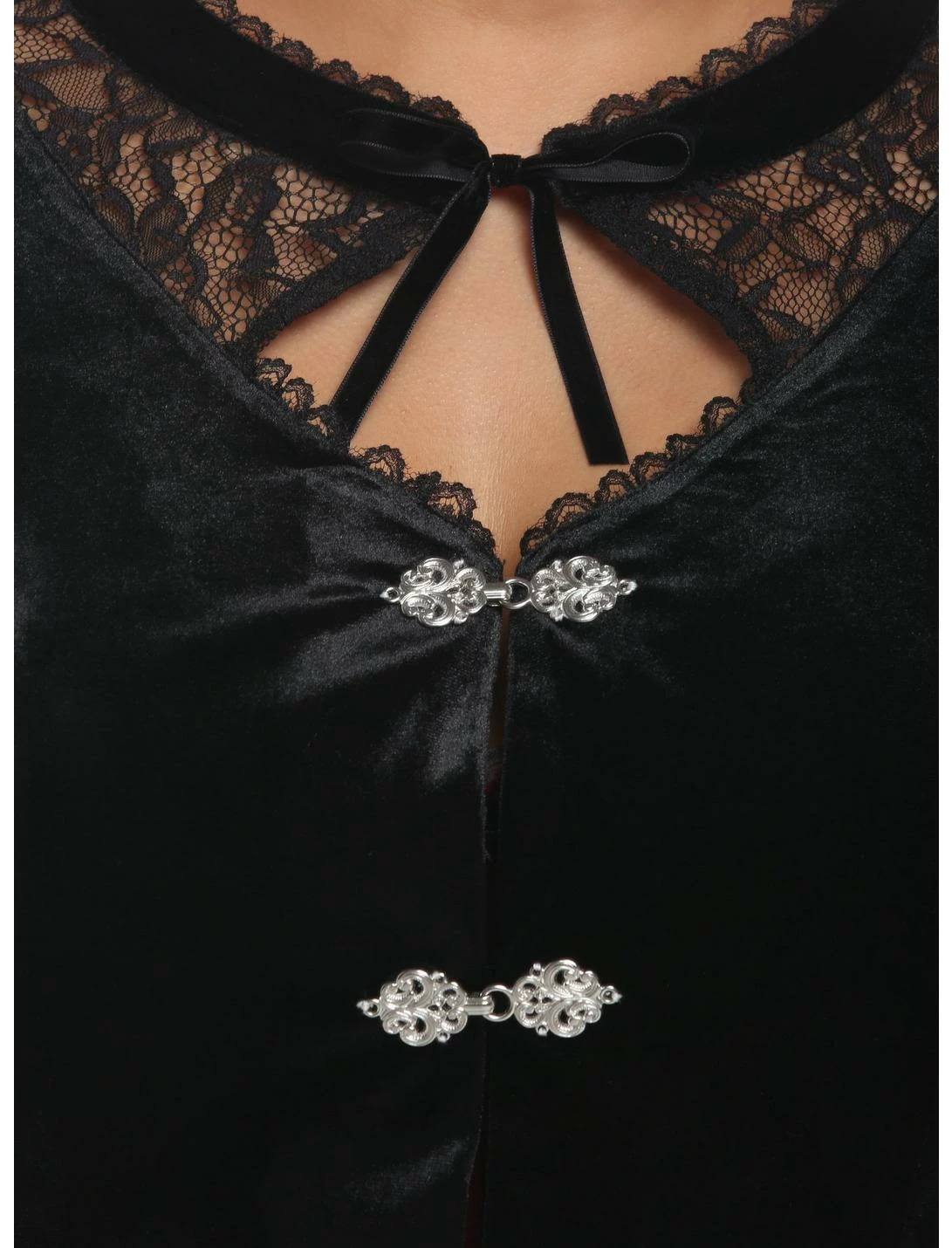 HUNIVERS Black Velvet Hi-Low Jacket Plus Size - Image 4