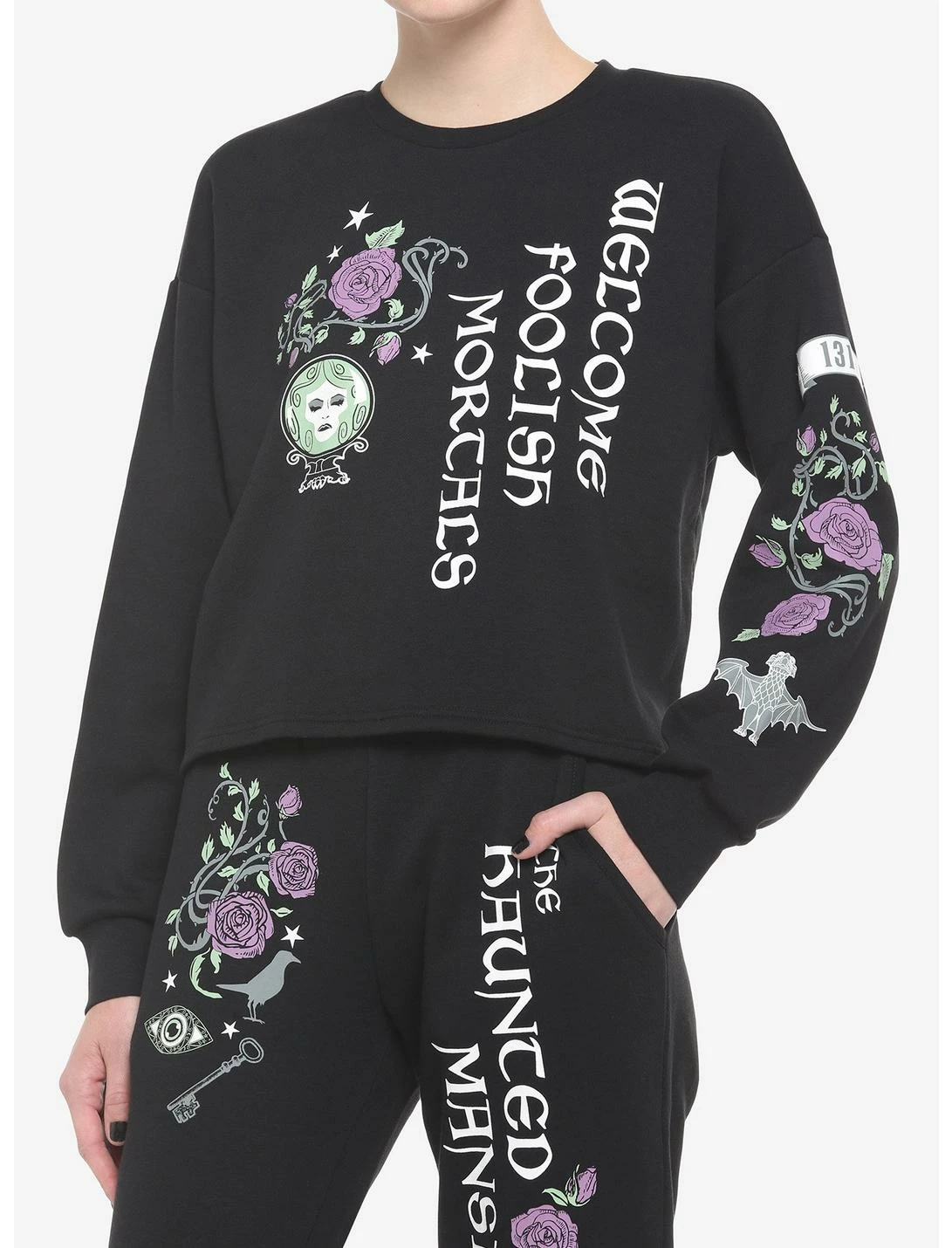 HUNIVERS Her Universe Disney The Haunted Mansion Madame Leota Crop Sweatshirt