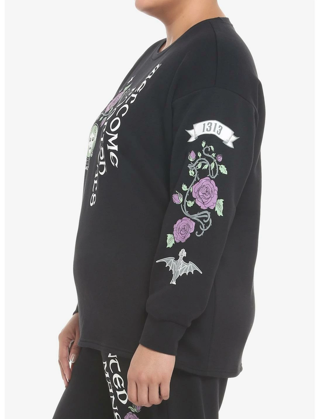 HUNIVERS Her Universe Disney The Haunted Mansion Madame Leota Crop Sweatshirt Plus Size - Image 4