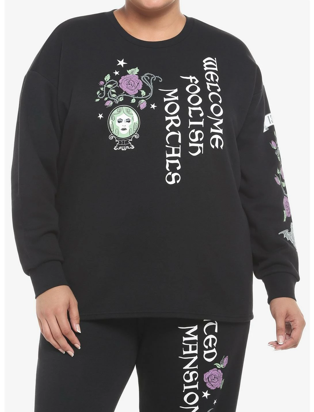 HUNIVERS Her Universe Disney The Haunted Mansion Madame Leota Crop Sweatshirt Plus Size