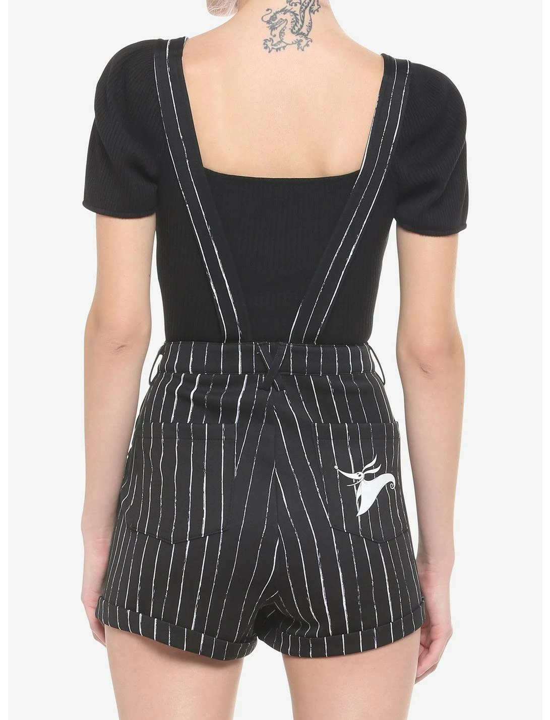 HUNIVERS The Nightmare Before Christmas Jack Pinstripe Shortalls - Image 3