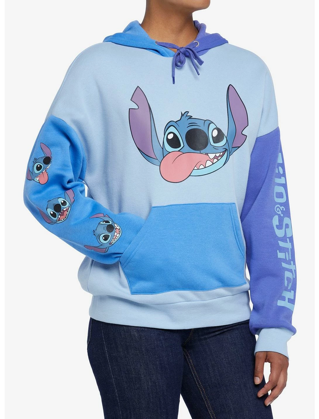 HUNIVERS Disney Lilo & Stitch Color-Block Hoodie