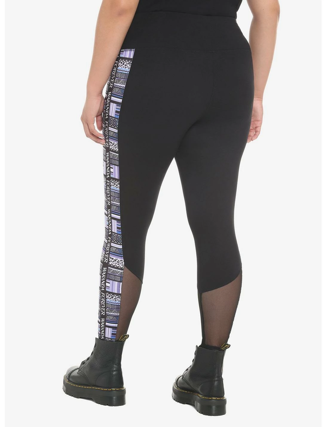 HUNIVERS Her Universe Marvel Black Panther: Wakanda Forever Geometric Stripe Leggings Plus Size - Image 2