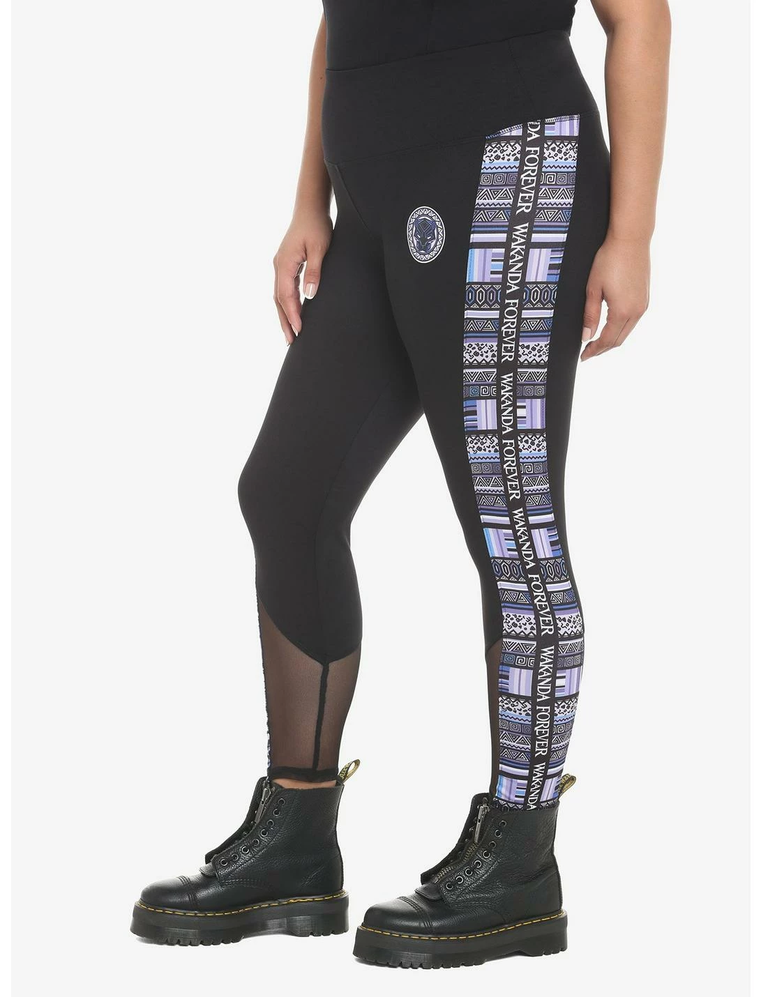 HUNIVERS Her Universe Marvel Black Panther: Wakanda Forever Geometric Stripe Leggings Plus Size - Image 4