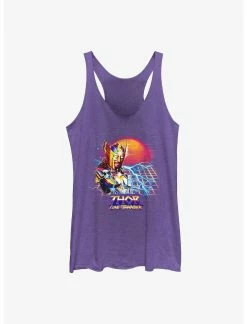 Null Marvel Thor: Love And Thunder Synthwave Sunset Womens Tank Top