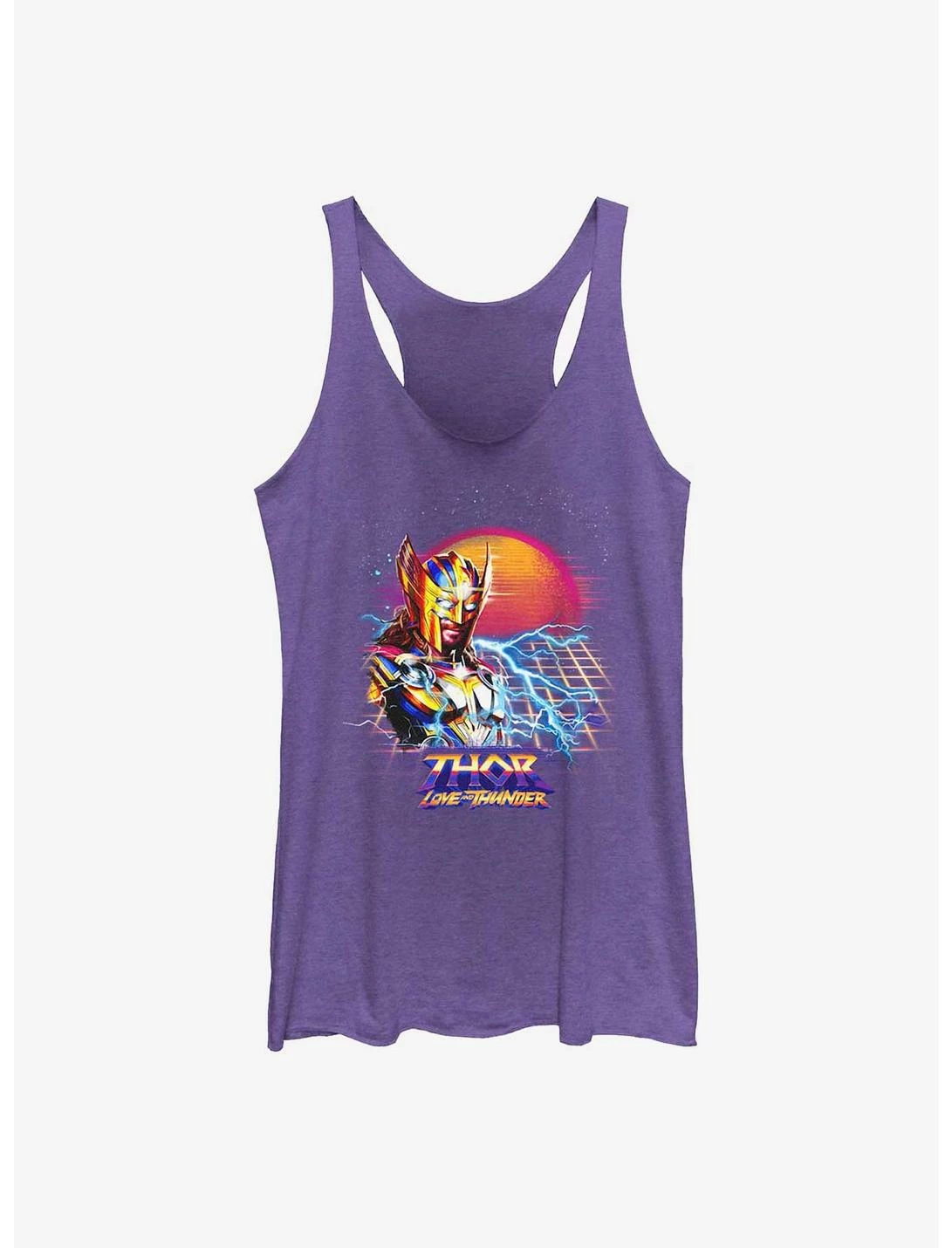Null Marvel Thor: Love And Thunder Synthwave Sunset Womens Tank Top