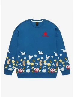 HUNIVERS Disney Princess Snow White Embroidered Floral Sweatshirt
