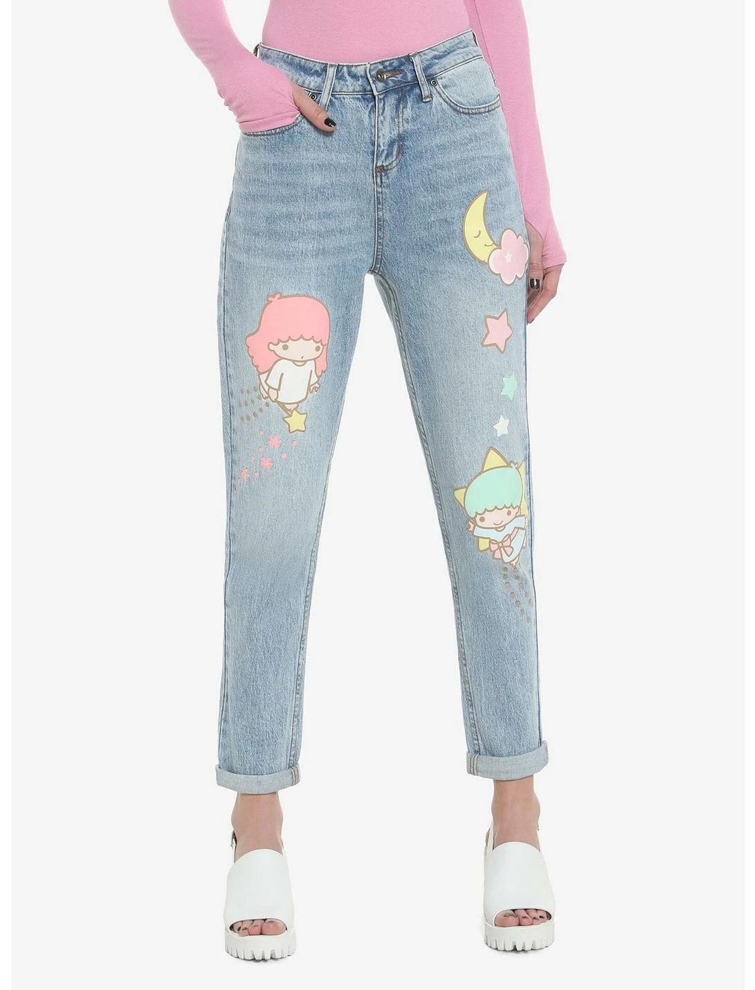 HUNIVERS Little Twin Stars Mom Jeans