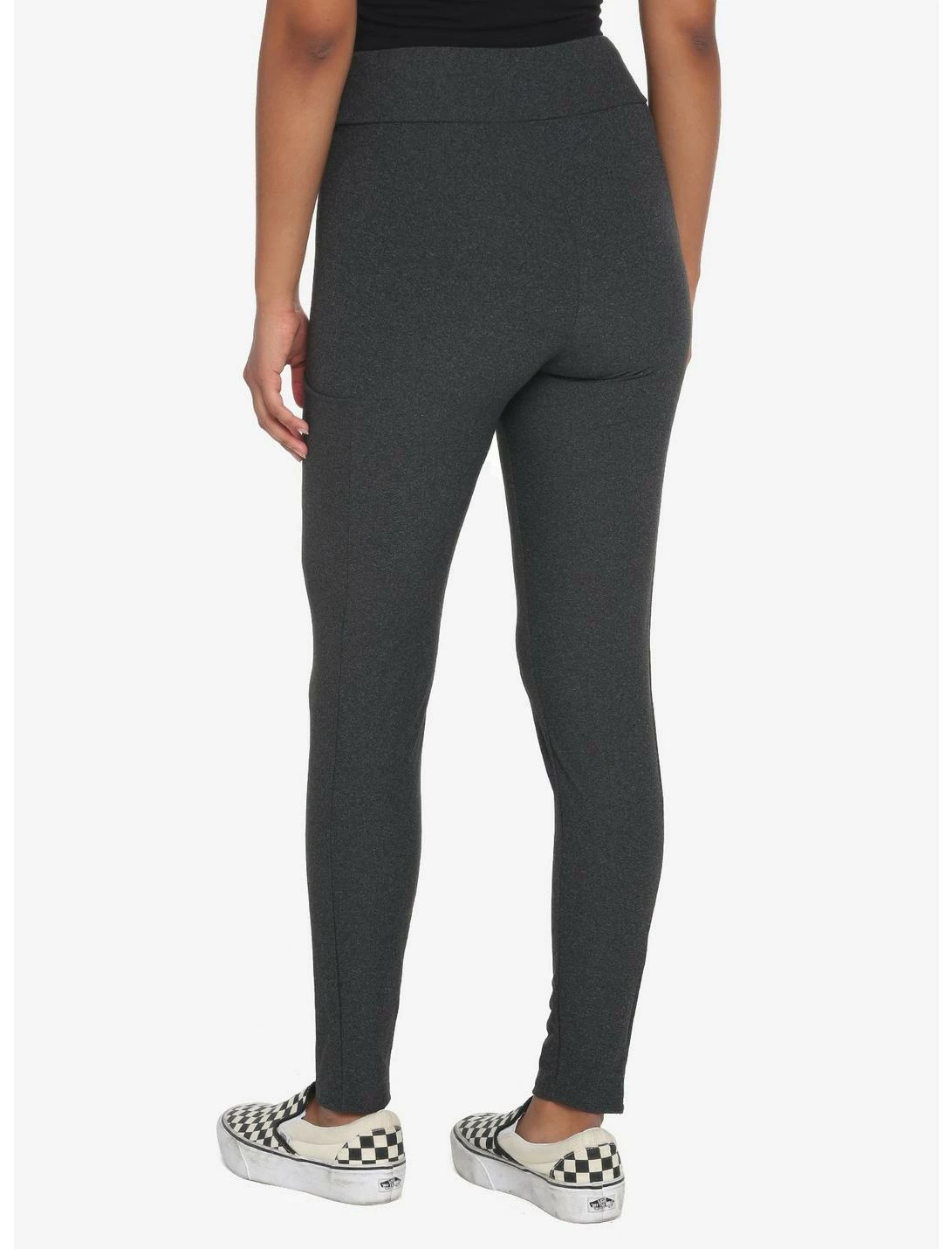 HUNIVERS Charcoal Grey Leggings With Pocket - Image 2