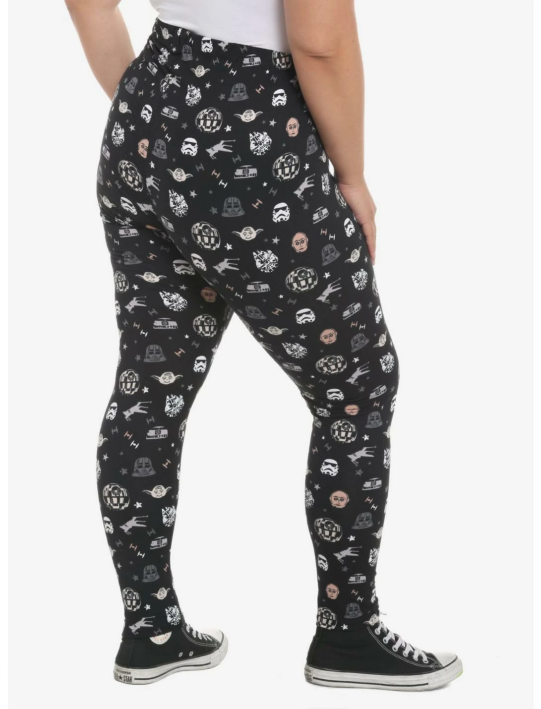 HUNIVERS Her Universe Star Wars Allover Print Leggings Plus Size - Image 2