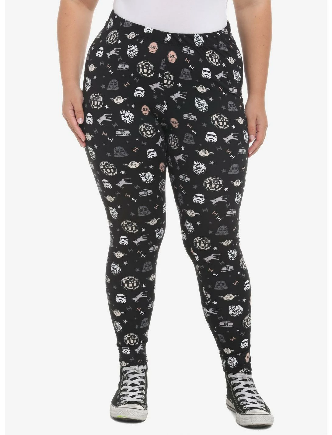 HUNIVERS Her Universe Star Wars Allover Print Leggings Plus Size