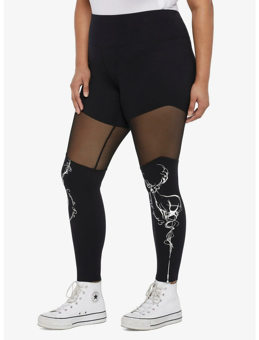 HUNIVERS Harry Potter Patronus Spell Mesh Leggings Plus Size