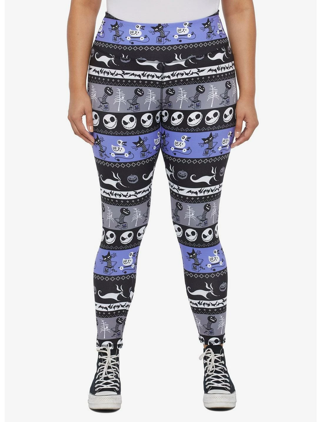 HUNIVERS The Nightmare Before Christmas Fair Isle Leggings Plus Size - Image 2