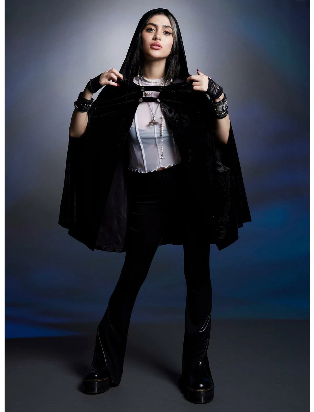 HUNIVERS The Nightmare Before Christmas Jack Velvet Hooded Cape - Image 2