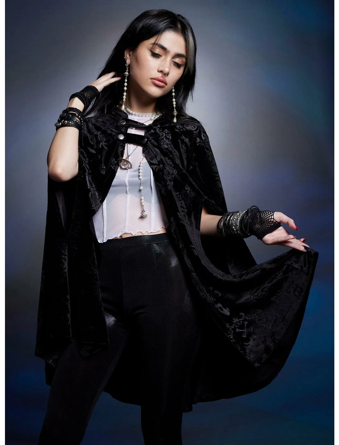 HUNIVERS The Nightmare Before Christmas Jack Velvet Hooded Cape