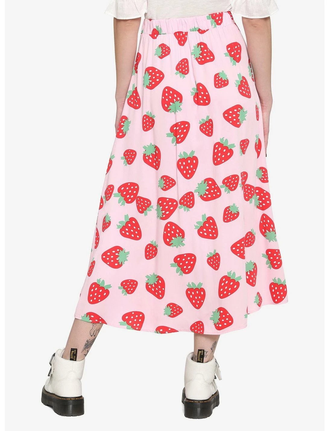 HUNIVERS Pink Strawberry Maxi Skirt - Image 2