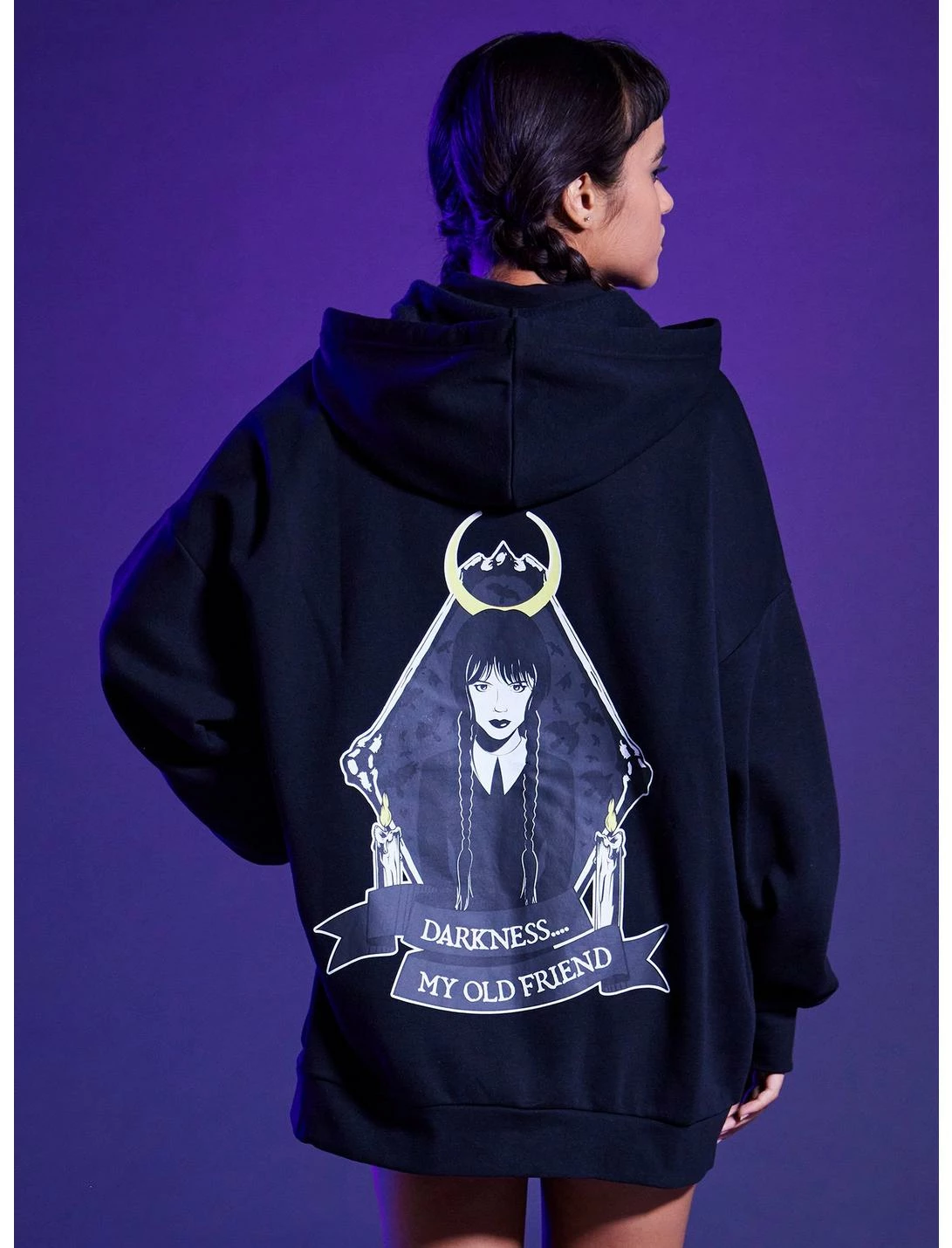 HUNIVERS Wednesday Darkness Friend Oversized Hoodie - Image 3