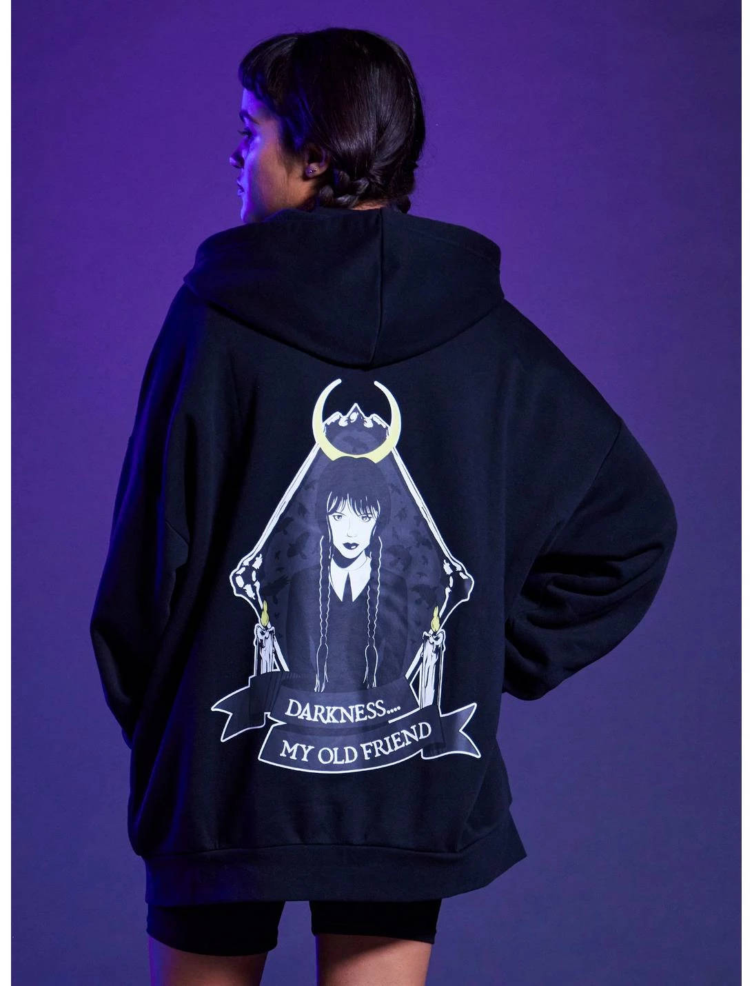 HUNIVERS Wednesday Darkness Friend Oversized Hoodie - Image 5