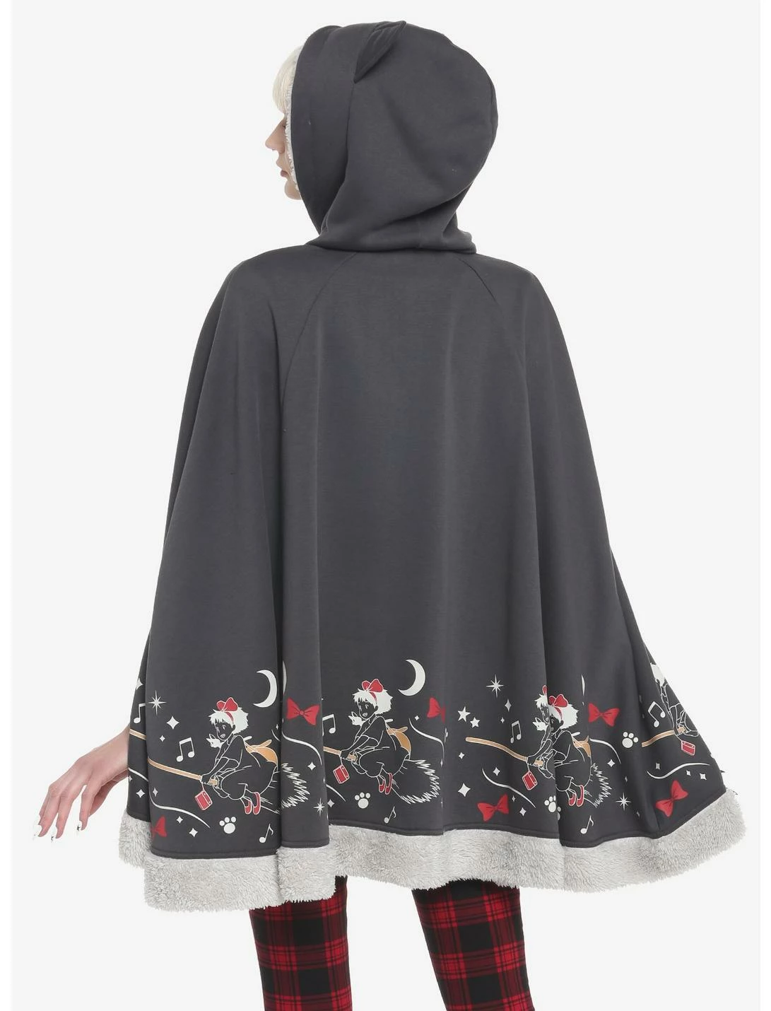 HUNIVERS Her Universe Studio Ghibli Kiki's Delivery Service Fuzzy Trim Poncho - Image 3