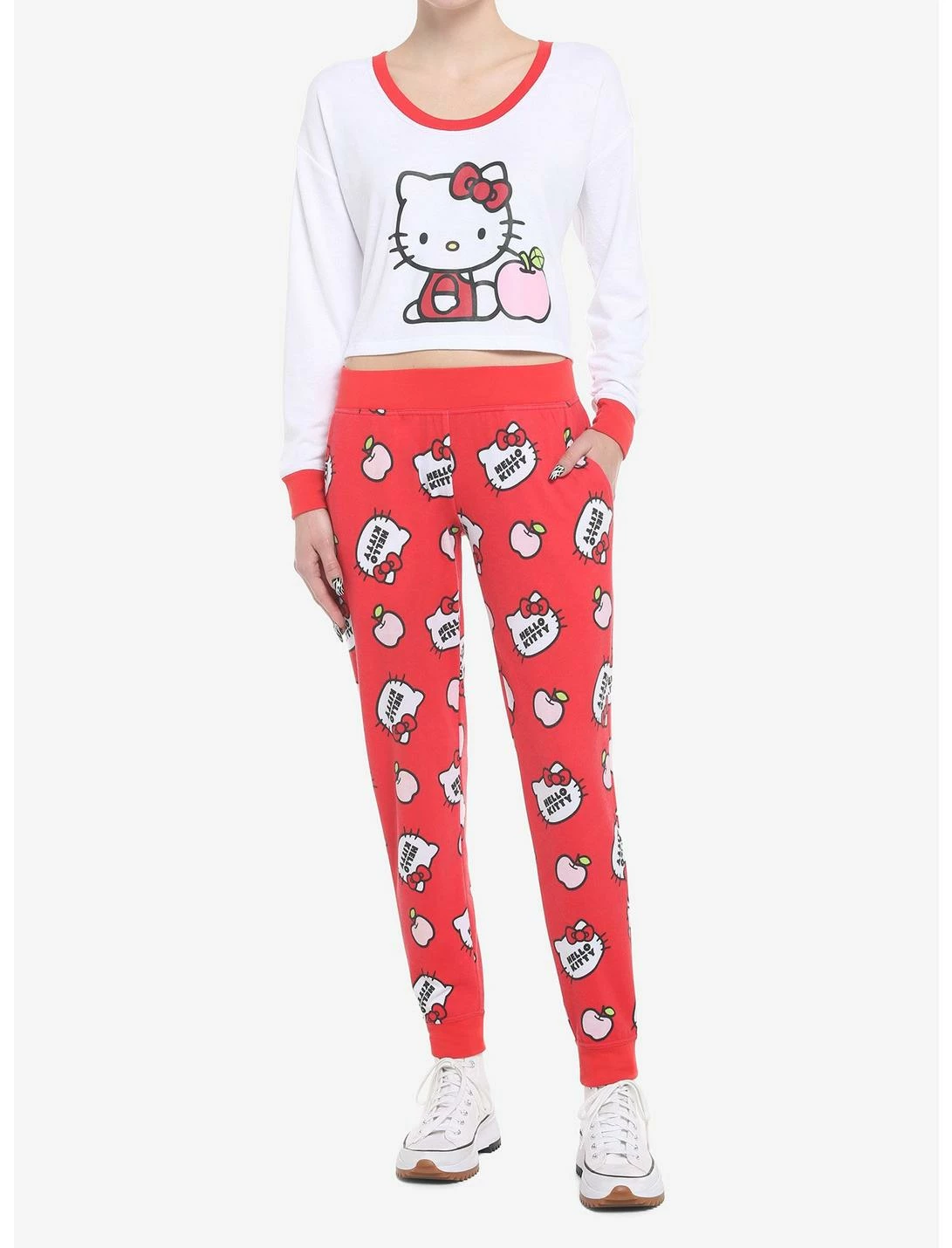 HUNIVERS Hello Kitty Apple Jogger Pajama Pants - Image 3