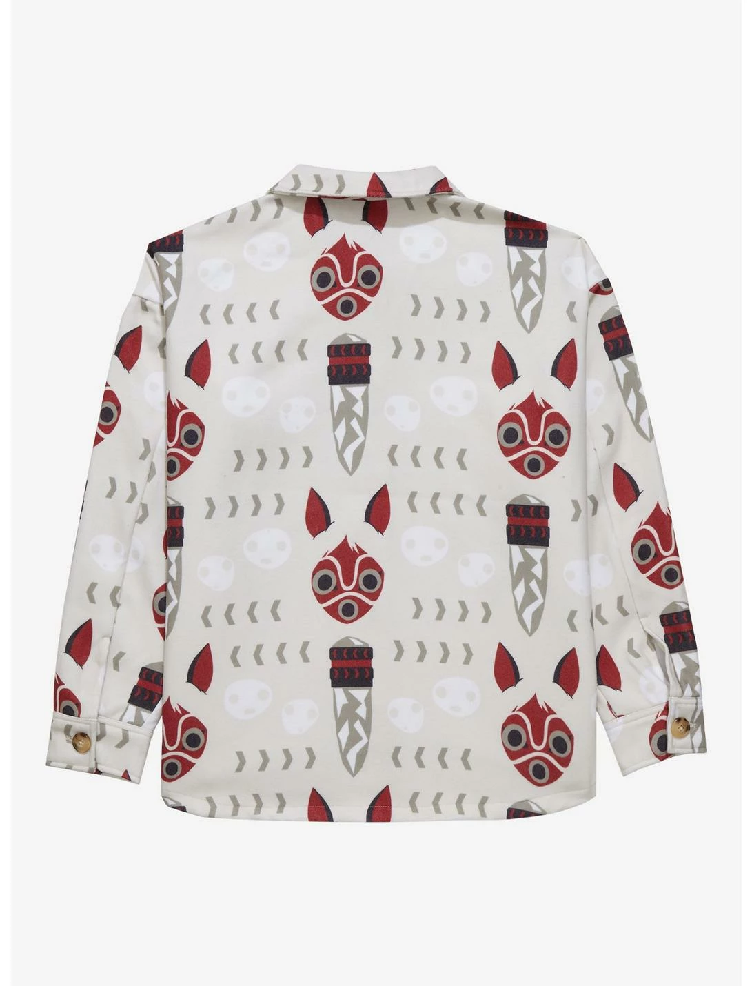 HUNIVERS Studio Ghibli Princess Mononoke San's Mask Polar Fleece Jacket - Image 2