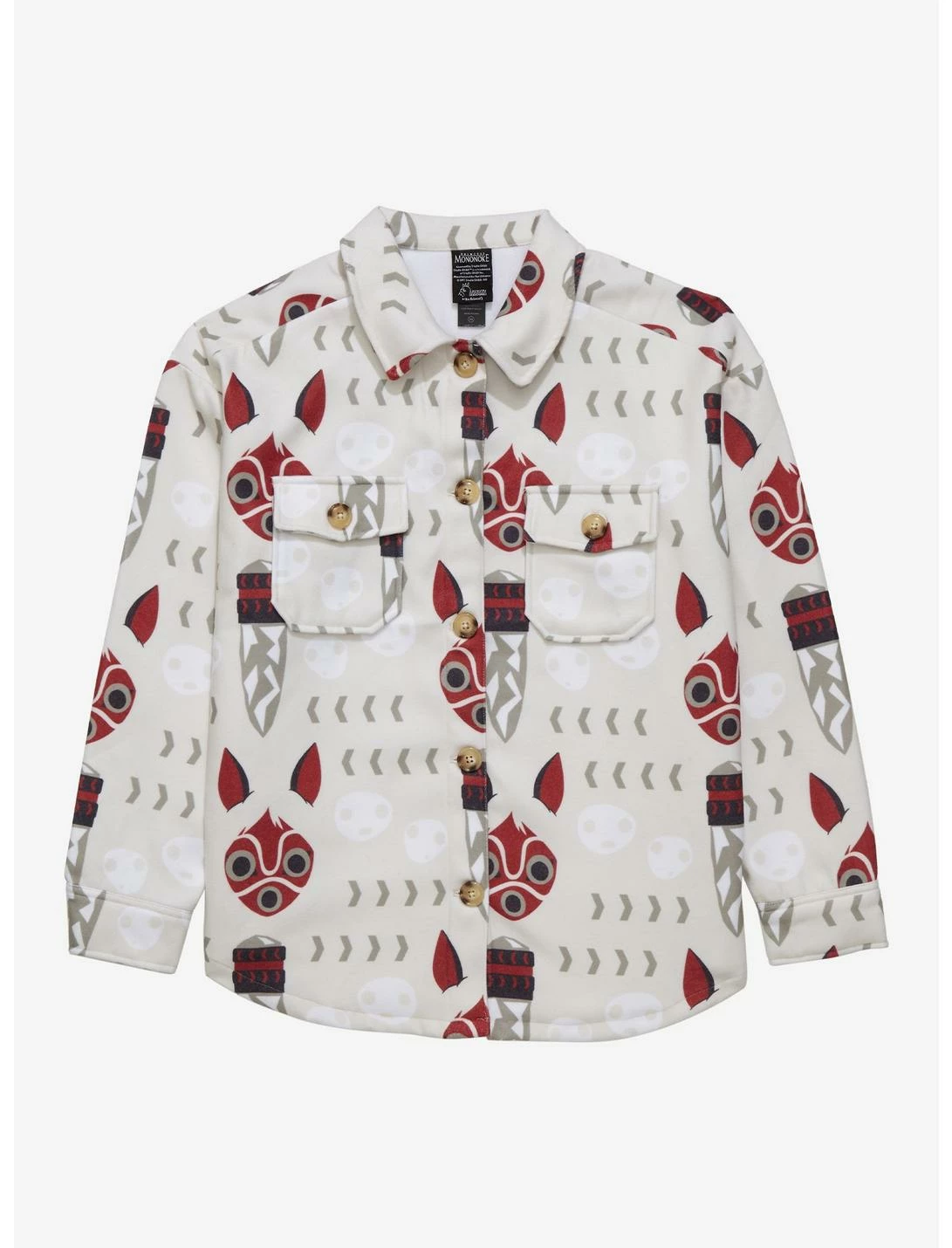 HUNIVERS Studio Ghibli Princess Mononoke San's Mask Polar Fleece Jacket