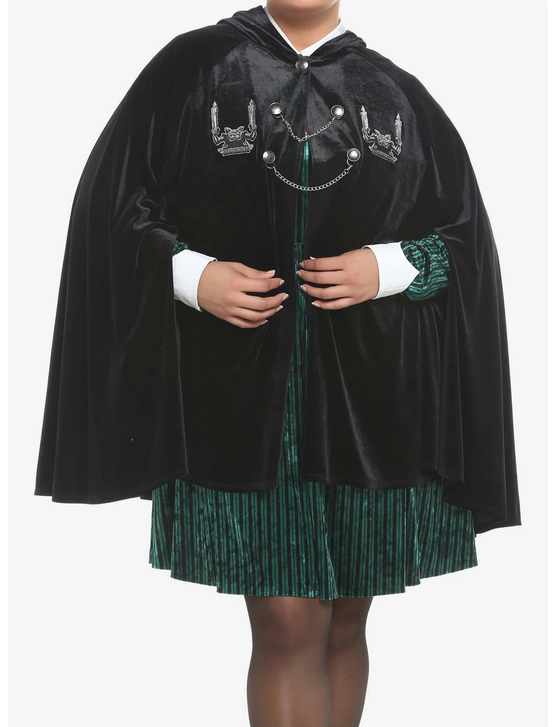 HUNIVERS Her Universe Disney The Haunted Mansion Gargoyle Velvet Hooded Cape Plus Size
