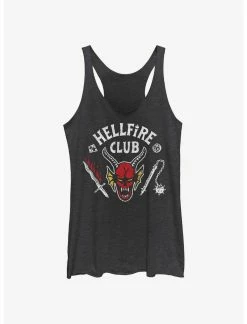 Null Stranger Things Hellfire Club Womens Tank Top