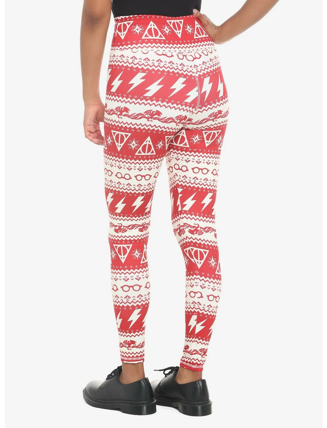 HUNIVERS Harry Potter Icon Holiday Fair Isle Leggings - Image 2