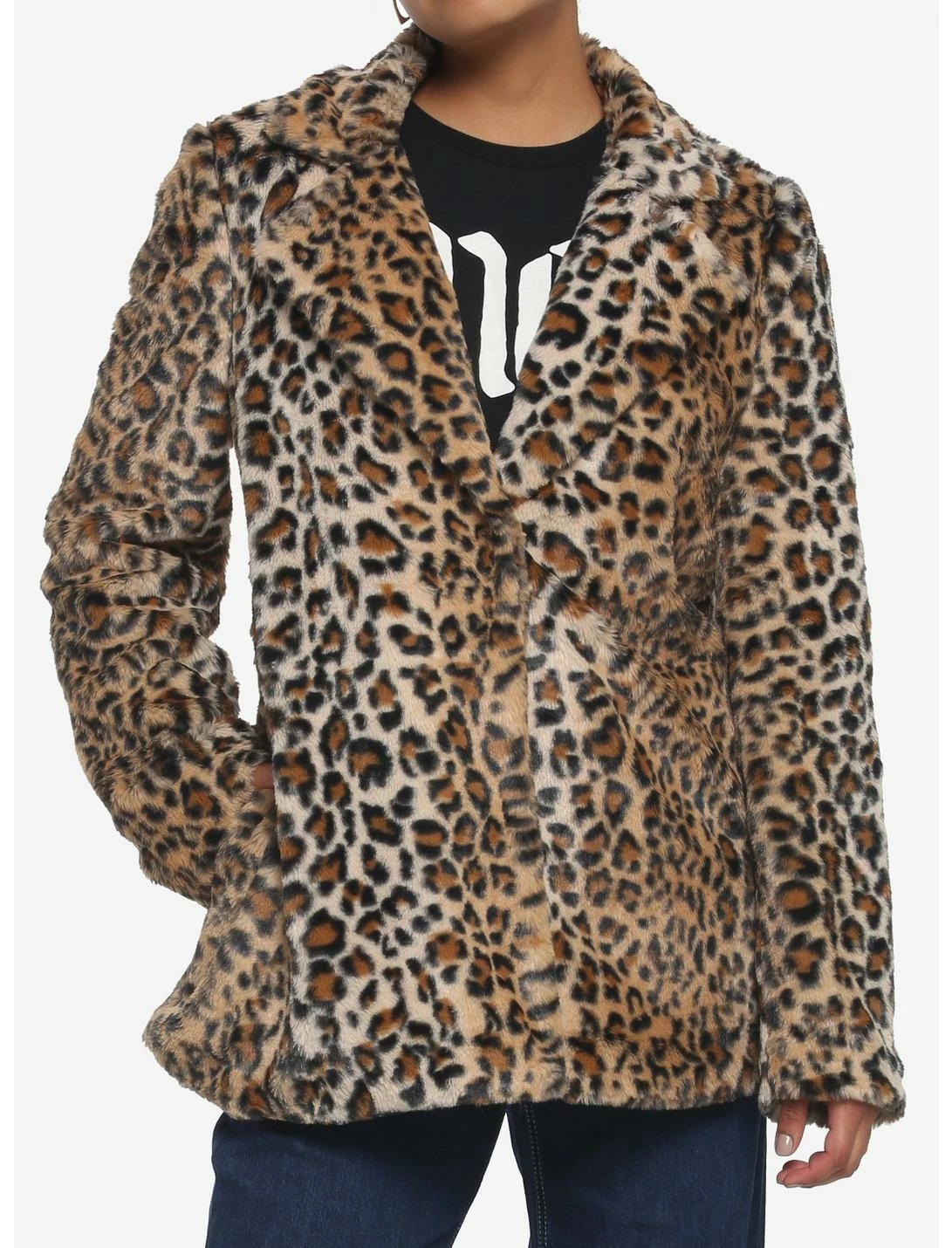 Null Leopard Faux Fur Coat - Image 4
