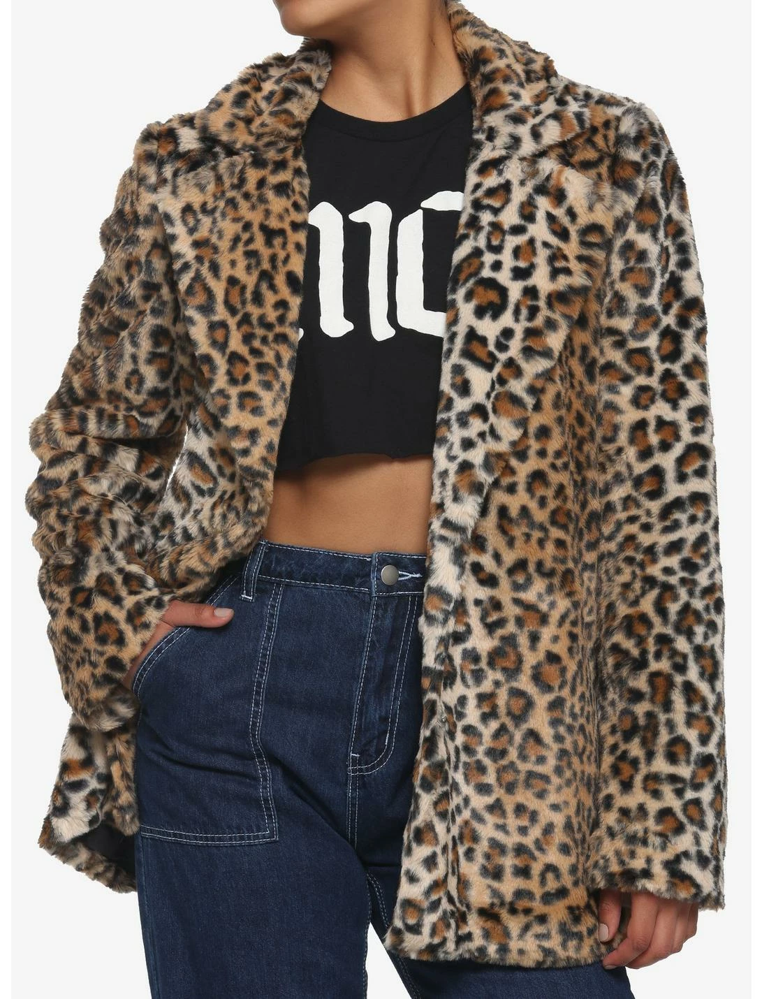Null Leopard Faux Fur Coat