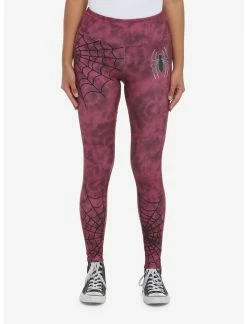 HUNIVERS Her Universe Marvel Spider-Man Logo Tie-Dye Leggings