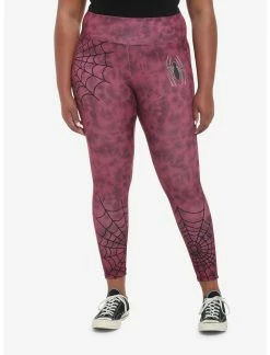 HUNIVERS Her Universe Marvel Spider-Man Logo Tie-Dye Leggings Plus Size