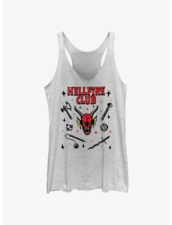 Null Stranger Things Textbook Hellfire Club Womens Tank Top