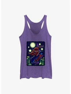 Null Marvel Spider-Man Starry New York Womens Tank Top
