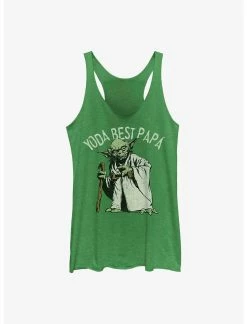 Null Star Wars Yoda Best Papa Womens Tank Top