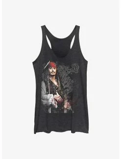 Null Disney Pirates Of The Caribbean Ornate Captain Jack Womens Tank Top
