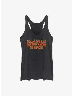 Null Stranger Things Fire Logo Womens Tank Top