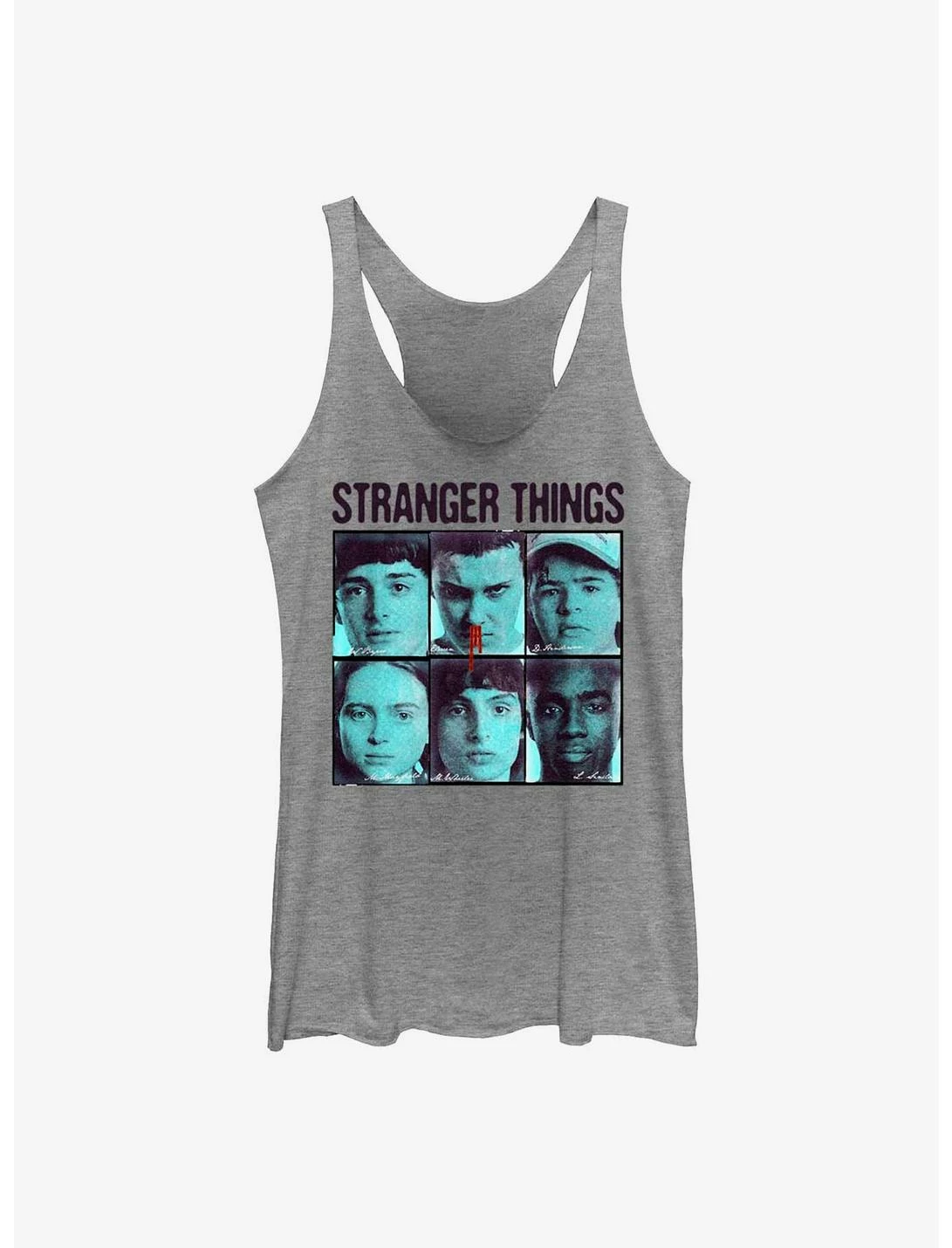 Null Stranger Things Grid Gang Womens Tank Top