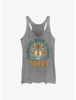 Null Stranger Things Hawkins High School Tigers Arch Womens Tank Top