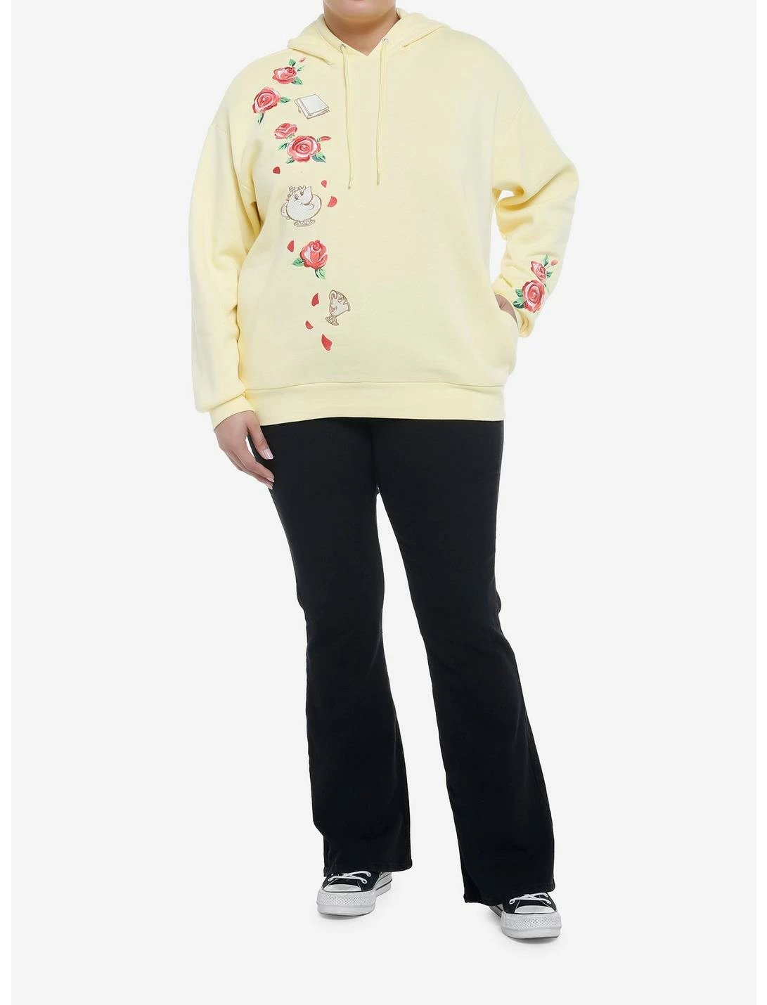 HUNIVERS Her Universe Disney Beauty And The Beast Embroidered Hoodie Plus Size - Image 2