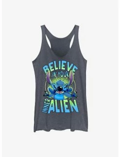 Null Disney Lilo & Stitch Believe In Your Inner Alien Womens Tank Top