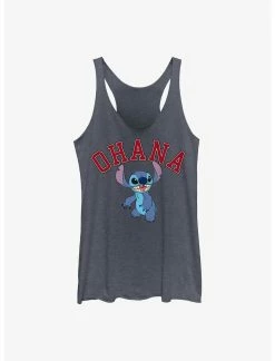 Null Disney Lilo & Stitch Ohana Collegiate Womens Tank Top